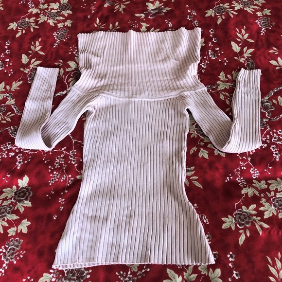 BCBGMaxAzria “Risa” Long Sleeve Off-The-Shoulder Top XXS - Picture 7 of 16